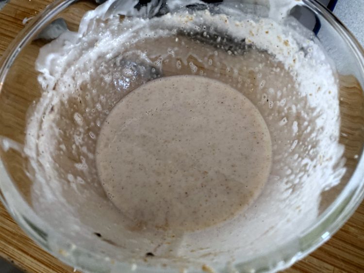 Apple and cinnamon oatmeal soap mixture