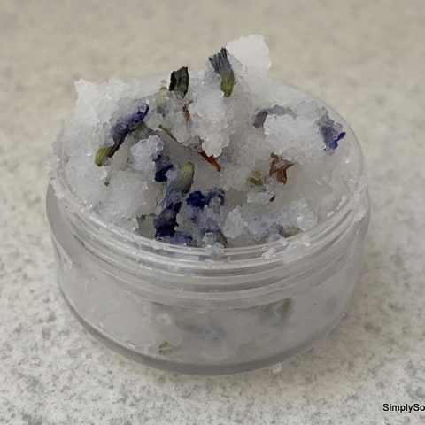Lavender lip scrub