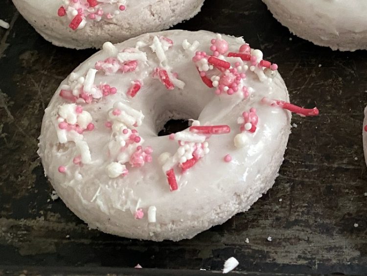 donut bath bomb with sprinkles