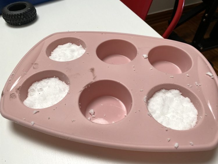 shower steamer in mould