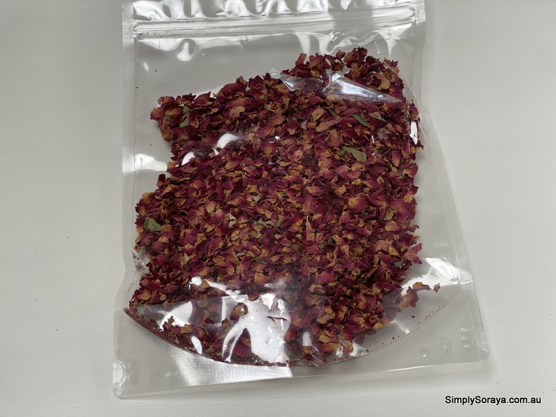 Dried rose petals