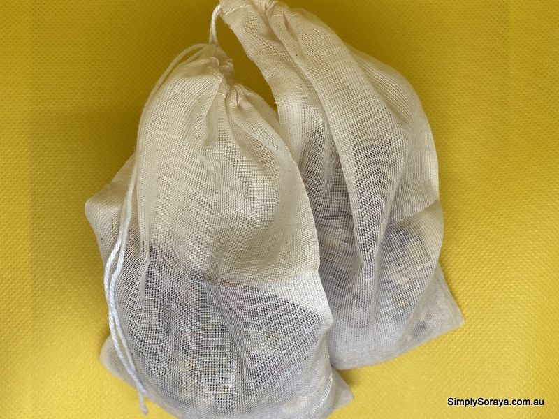 Two bath tea bags