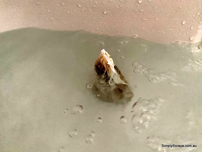 bath tea bag in bath water