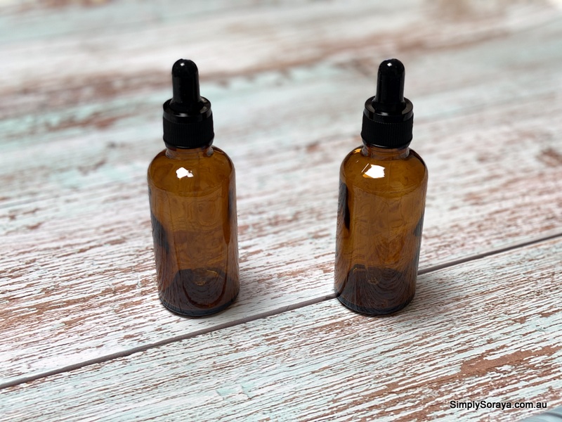 My amber bottles - ready to fill with lush facial oil!