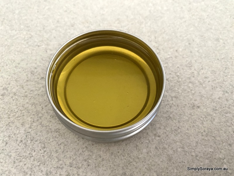 Chocolate Mandarin Body Balm before it sets