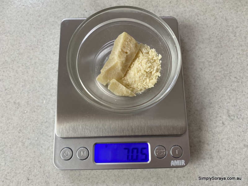 Weighing the cocoa butter