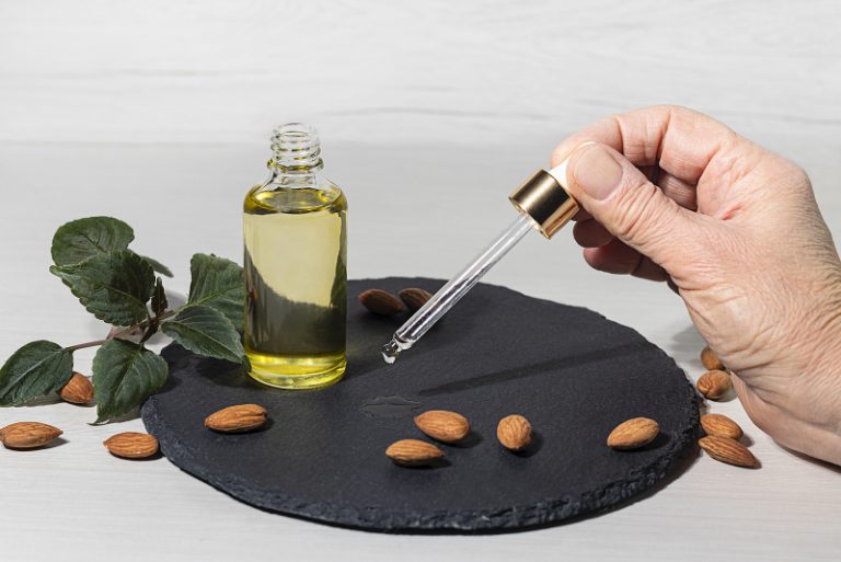 almond oil on face