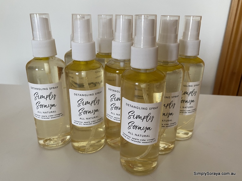 Natural hair detangler spray