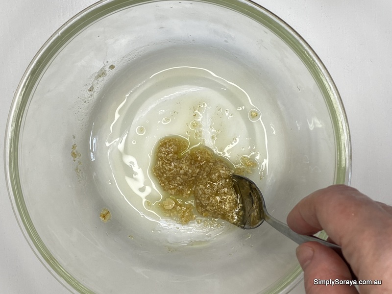 Mixing the facial scrub