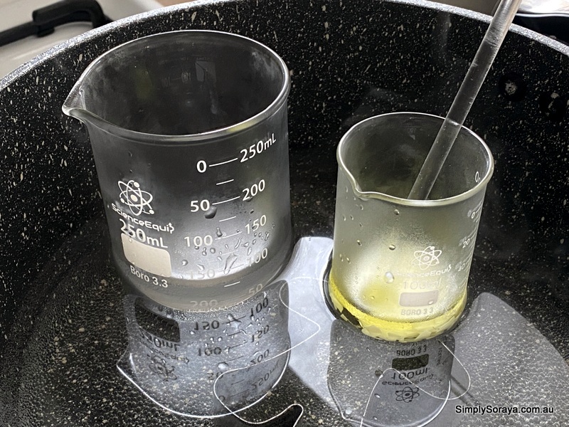 Heating the water and oil mixes