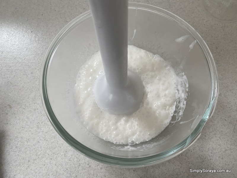 Blending the oil and water mixtures together